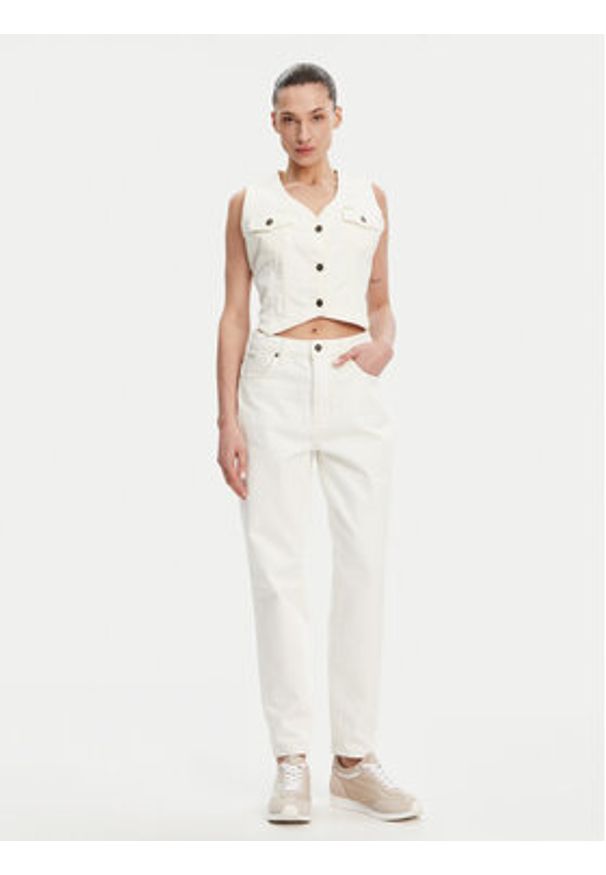 Guess Jeans Jeansy W5GA0D D5M62 Biały Skinny Fit. Kolor: biały