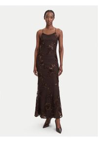 Vero Moda Sukienka koktajlowa VmQuinn 10348532 Brązowy Regular Fit. Kolor: brązowy. Materiał: syntetyk. Styl: wizytowy #1