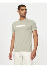 Calvin Klein T-Shirt Shadow Logo K10K113110 Beżowy Regular Fit. Kolor: beżowy. Materiał: bawełna #1
