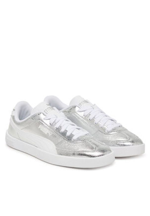 Puma Sneakersy Club II Era Metallic Whisper 404461 02 Srebrny. Kolor: srebrny. Materiał: skóra