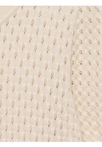 Big-Star - Sweter damski ażurowy z krótkim rękawem perłowy Diona 103. Okazja: na co dzień. Kolor: kremowy. Materiał: tkanina, dzianina, denim, bawełna. Długość rękawa: krótki rękaw. Długość: krótkie. Wzór: ażurowy. Styl: casual, klasyczny #2