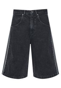 Adidas - adidas Szorty jeansowe adicolor Denim Firebird JC6719 Czarny Loose Fit. Kolor: czarny. Materiał: bawełna #8