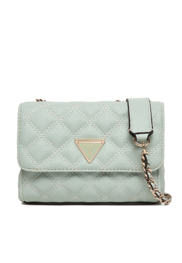 Guess Torebka Giully II Mini HWQG96 73740 Błękitny. Kolor: niebieski. Materiał: skórzane