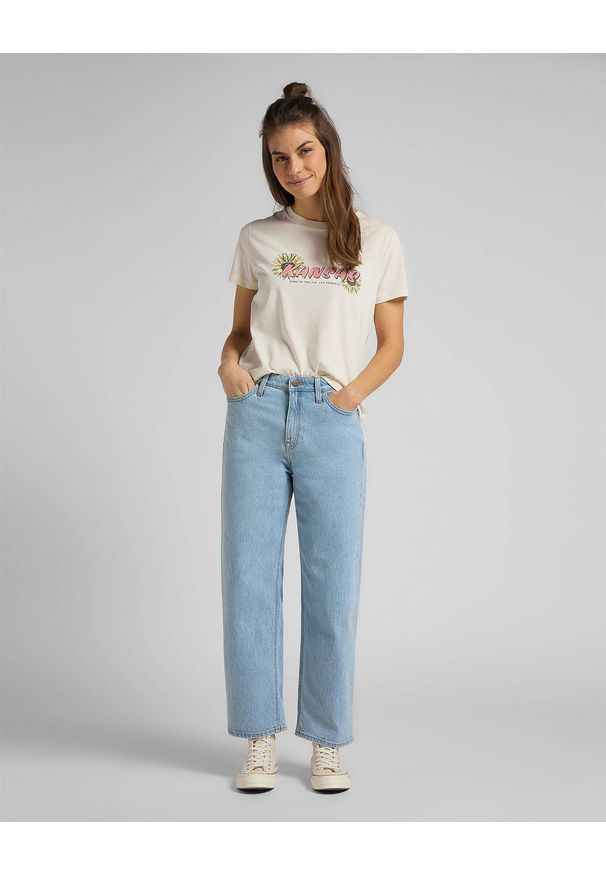 Lee - DAMSKIE SPODNIE JEANSOWE LEE WIDE LEG LIGHT ALTON L30SMWJU 112106648
