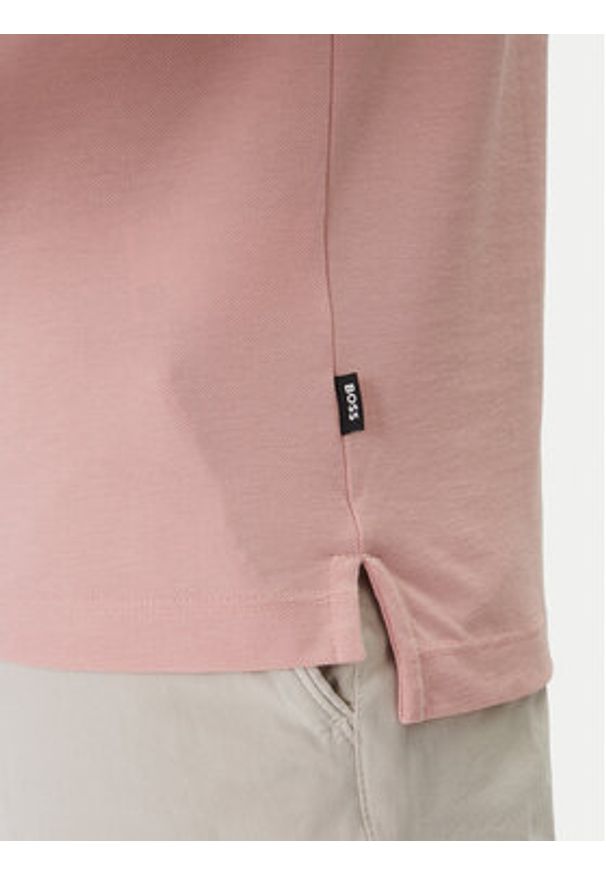 BOSS Polo Parlay 190 50494697 Różowy Regular Fit. Typ kołnierza: polo. Kolor: różowy. Materiał: bawełna