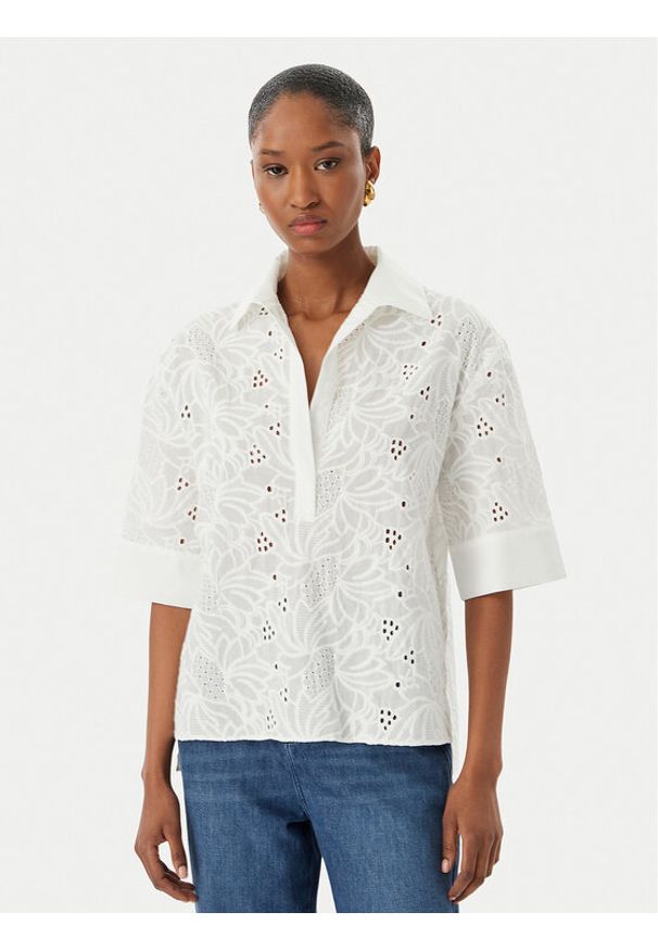 LOLA CASADEMUNT Bluzka LS2615055 Biały Relaxed Fit. Kolor: biały. Materiał: bawełna