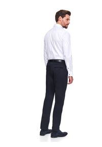 TOP SECRET - Spodnie chino o kroju slim. Kolor: niebieski. Materiał: elastan, bawełna. Sezon: zima #5