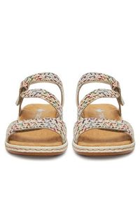 Rieker Sandały 659C7-94 Beżowy. Kolor: beżowy. Materiał: skóra #7