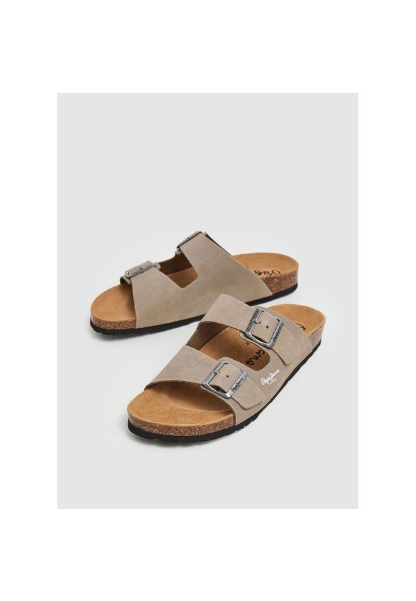 Sandały Pepe Jeans Bio Suede. Kolor: szary, niebieski, wielokolorowy. Sezon: lato
