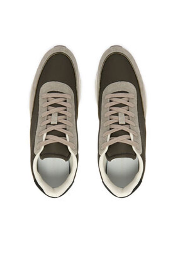 Calvin Klein Sneakersy Low Top Lace Up Repreve Mix HM0HM01714 Zielony. Kolor: zielony. Materiał: zamsz, skóra