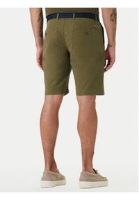 TOMMY HILFIGER - Tommy Hilfiger Komplet szorty i pasek Denton MW0MW42349 Khaki Slim Fit. Kolor: brązowy. Materiał: bawełna #5