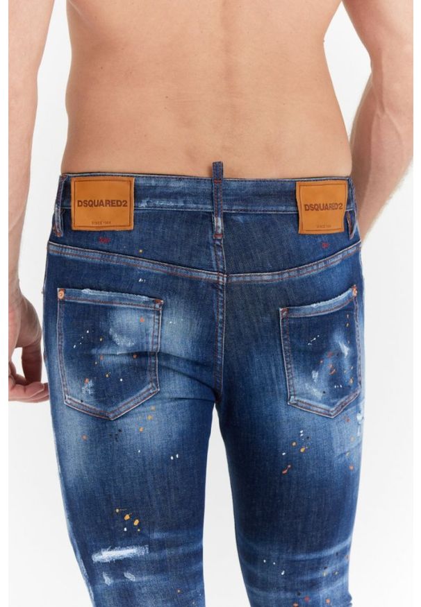 DSQUARED2 Granatowe męskie jeansy super twinkie jeans, Rozmiar 46. Kolor: niebieski