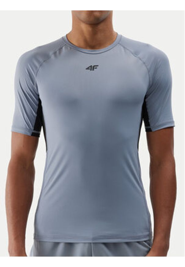 4f - 4F Koszulka techniczna 4FWSS24TFTSM700 Szary Slim Fit. Kolor: szary. Materiał: syntetyk
