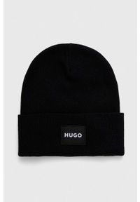 Hugo - HUGO czapka kolor czarny. Kolor: czarny. Materiał: dzianina #1