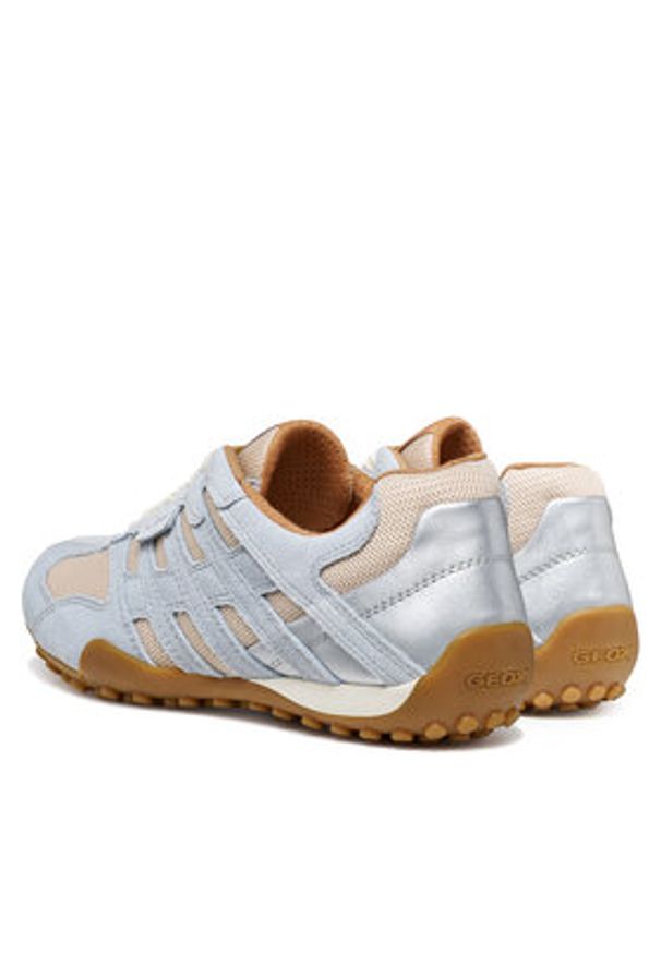 Geox Sneakersy D Snake Original D65B0A 01422 C1S0B Błękitny. Kolor: niebieski. Materiał: skóra, zamsz