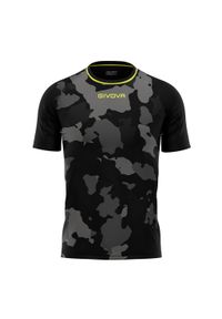 Givova Army Interlock koszulka S, szaro-zielona. Kolor: wielokolorowy, zielony, brązowy. Długość rękawa: krótki rękaw. Długość: krótkie. Sport: piłka nożna