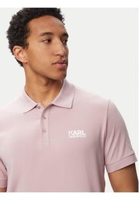 Karl Lagerfeld - KARL LAGERFELD Polo 745780 563235 Różowy Regular Fit. Typ kołnierza: polo. Kolor: różowy. Materiał: bawełna #2