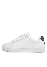 TOMMY HILFIGER - Tommy Hilfiger Sneakersy Essential Cupsole Sneaker FW0FW07687 Biały. Kolor: biały. Materiał: skóra