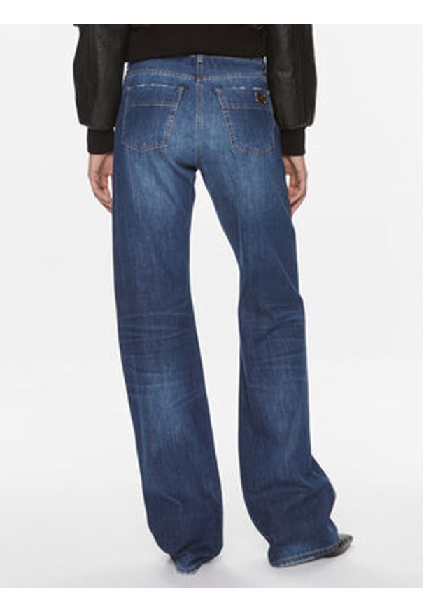 Elisabetta Franchi Jeansy PJ-47I-41E2-V320 Niebieski Straight Fit. Kolor: niebieski