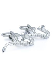Modini - Srebrne spinki do mankietów - saksofony N122. Kolor: srebrny #1