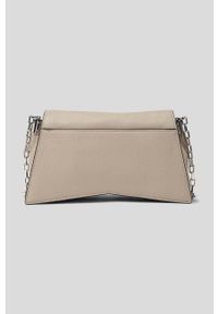 Karl Lagerfeld torebka skórzana kolor szary. Kolor: szary. Materiał: skórzane #3