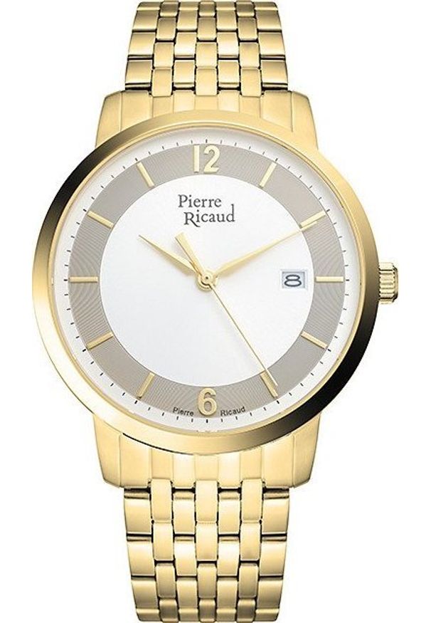 Zegarek Pierre Ricaud Zegarek męski Pierre Ricaud P97247.1153Q złoty. Kolor: złoty