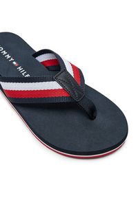 TOMMY HILFIGER - Tommy Hilfiger Japonki Coprorate Hilfiger Beach Sandal FM0FM05094 Granatowy. Kolor: niebieski. Materiał: materiał