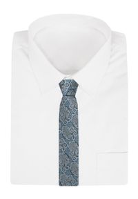 Krawat Męski - Angelo di Monti - Niebieski z Dużym Wzorem. Kolor: niebieski. Materiał: tkanina. Styl: elegancki, wizytowy #3
