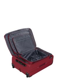Ochnik - Komplet walizek na kółkach 19'/24'/28'. Kolor: czerwony. Materiał: poliester, kauczuk, materiał, nylon, guma #12
