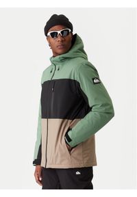 Quiksilver Kurtka snowboardowa Sycamore Block EQYTJ03503 Zielony Relaxed Fit. Kolor: zielony. Materiał: syntetyk. Sport: snowboard #1