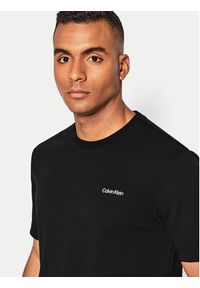 Calvin Klein T-Shirt Micro Logo Interlock K10K109894 Czarny Regular Fit. Kolor: czarny. Materiał: bawełna #3