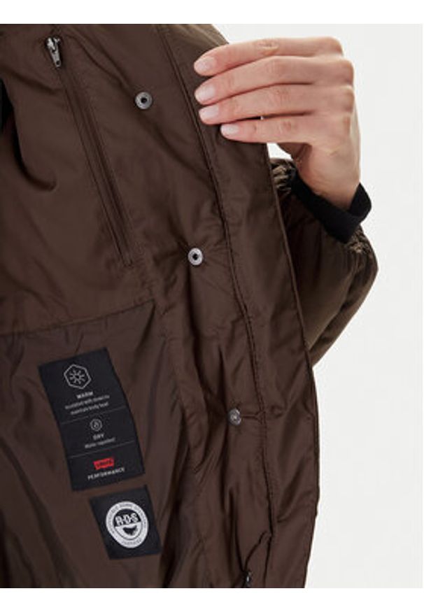 Levi's® Kurtka puchowa Western Bubble 003MD-0006 Brązowy Relaxed Fit. Kolor: brązowy. Materiał: syntetyk
