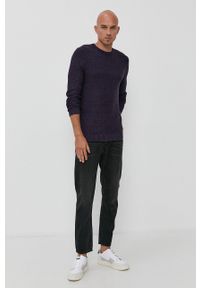 PRODUKT by Jack & Jones - Produkt by Jack & Jones Sweter męski kolor fioletowy. Okazja: na co dzień. Kolor: fioletowy. Długość rękawa: długi rękaw. Długość: długie. Wzór: ze splotem. Styl: casual #3