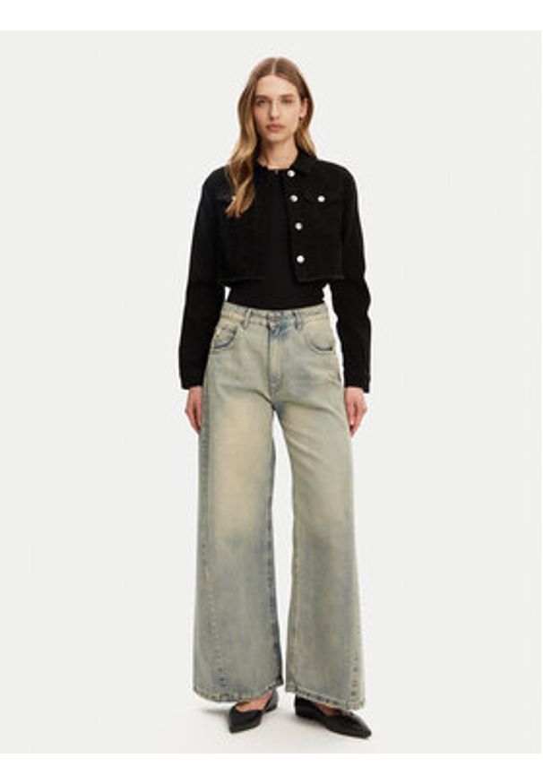 only - ONLY Kurtka jeansowa Woder 15256098 Czarny Regular Fit. Kolor: czarny. Materiał: bawełna