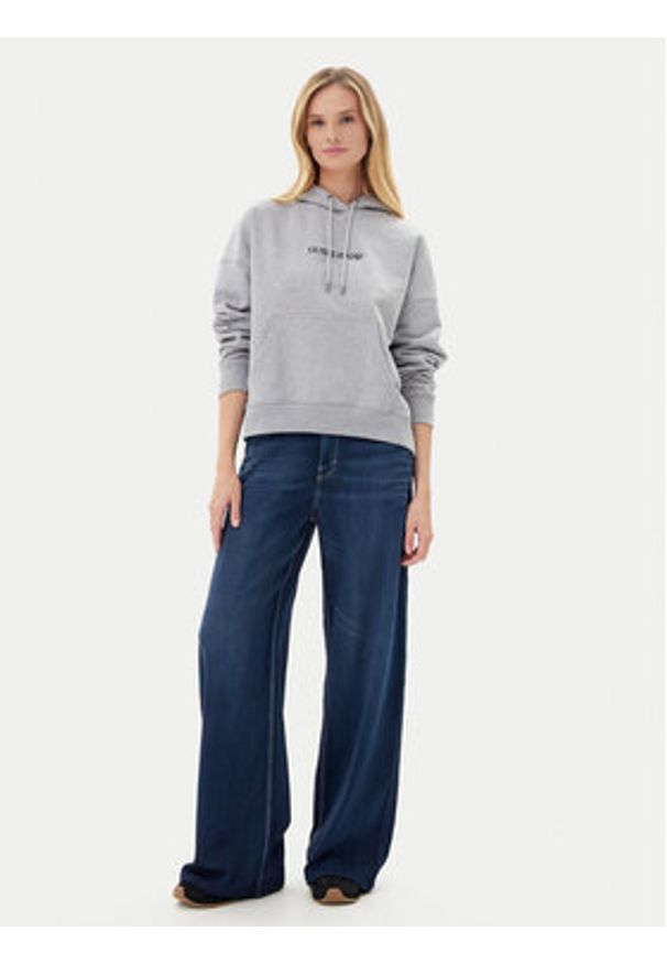 Guess Jeans Bluza W5RQ27 K68I4 Szary Oversize. Kolor: szary. Materiał: bawełna