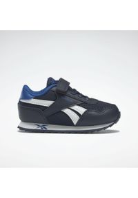 Reebok - BUTY na co dzień dziecięce REEBOK ROYAL CLASSIC JOGGER 3 na rzepy. Okazja: na co dzień. Zapięcie: rzepy. Kolor: biały, niebieski, wielokolorowy. Model: Reebok Royal, Reebok Classic. Sport: turystyka piesza