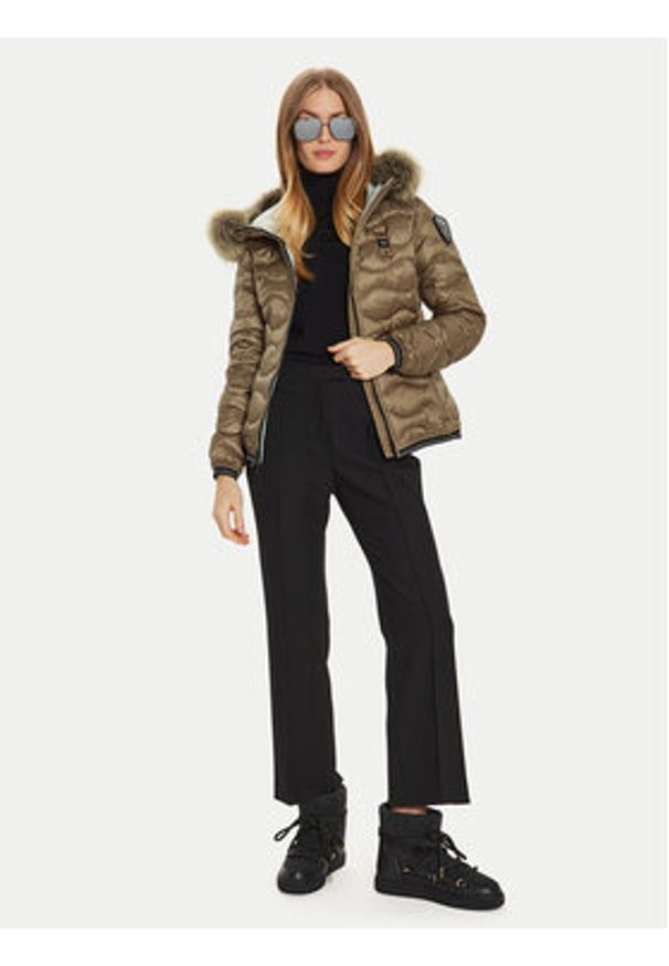 Blauer Kurtka puchowa 24WBLDC03048 Brązowy Regular Fit. Kolor: brązowy. Materiał: syntetyk