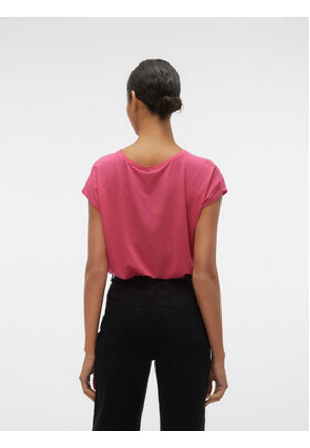 Vero Moda T-Shirt Ava 10284468 Różowy Regular Fit. Kolor: różowy. Materiał: lyocell