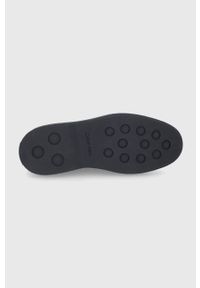Calvin Klein Półbuty zamszowe męskie kolor czarny. Nosek buta: okrągły. Zapięcie: sznurówki. Kolor: czarny. Materiał: zamsz #5