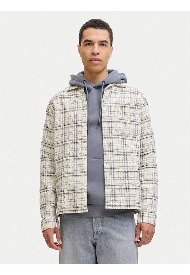 Jack & Jones Koszula York 12283078 Beżowy Relaxed Fit. Kolor: beżowy. Materiał: bawełna