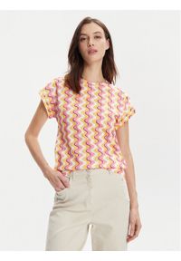 Marella T-Shirt Zum 2413941022 Kolorowy Regular Fit. Materiał: bawełna. Wzór: kolorowy #1