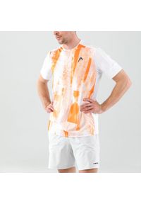 Koszulka z krótkim rękawem męska Head Tech. Kolor: pomarańczowy. Długość rękawa: krótki rękaw. Długość: krótkie. Wzór: kolorowy, nadruk #1