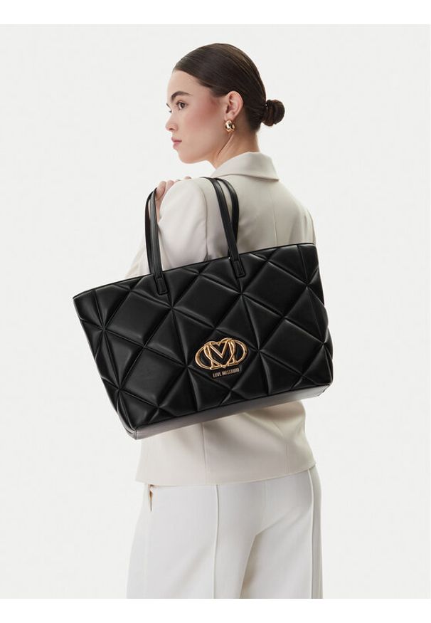 Love Moschino - LOVE MOSCHINO Torebka JC4120PP1OLC0000 Czarny. Kolor: czarny. Materiał: skórzane