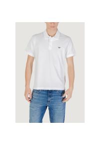 Polo z krótkim rękawem Mężczyzna EMPORIO ARMANI CONNECTED Swimwear. Typ kołnierza: polo. Kolor: biały. Materiał: bawełna, elastan. Długość rękawa: krótki rękaw. Długość: krótkie #1