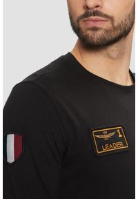 Aeronautica Militare - AERONAUTICA MILITARE Czarny męski longsleeve With Patches, Rozmiar XXL. Kolor: niebieski. Długość rękawa: długi rękaw #5