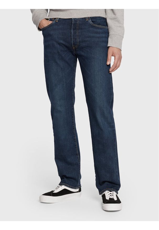 Levi's® Jeansy 501® 00501-3199 Granatowy Straight Leg. Kolor: niebieski