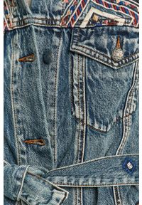 Desigual - Kurtka jeansowa. Okazja: na co dzień. Kolor: niebieski. Materiał: jeans. Wzór: haft. Styl: casual #3