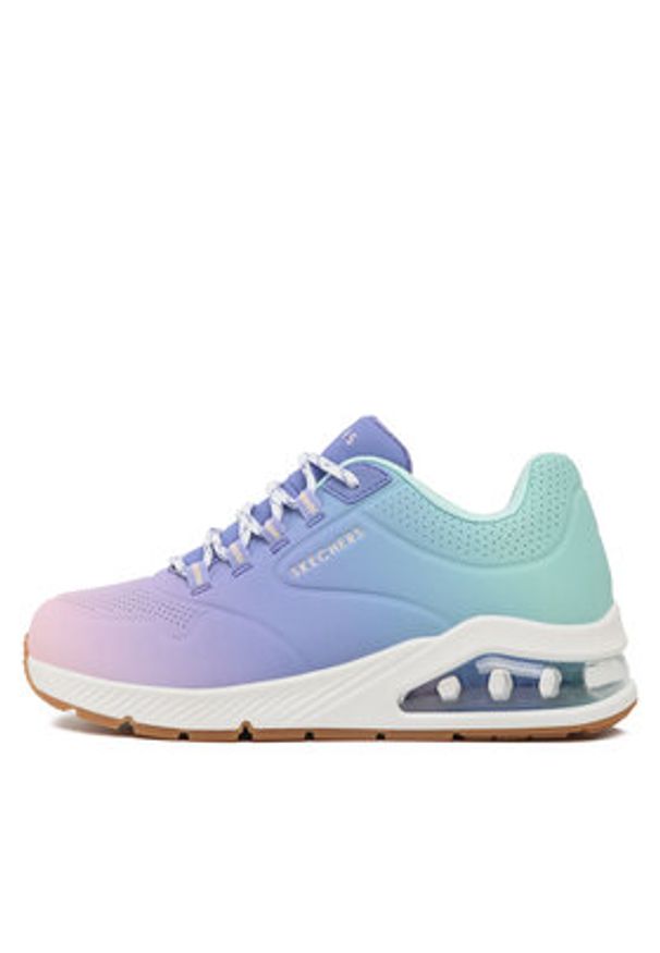 skechers - Skechers Sneakersy Color Waves 155628/BLMT Kolorowy. Materiał: skóra. Wzór: kolorowy
