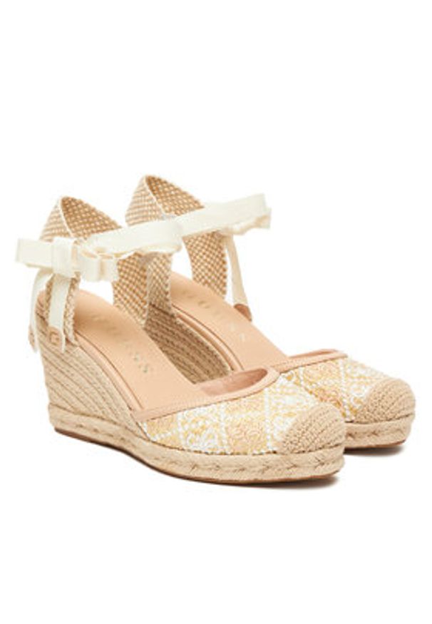 Guess Espadryle FLJCRY FAL04 Beżowy. Kolor: beżowy. Materiał: skóra