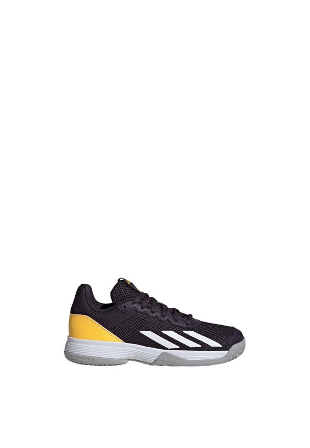 Adidas - Courtflash Tennis Shoes. Kolor: żółty, biały, wielokolorowy, czarny. Materiał: materiał. Sport: tenis